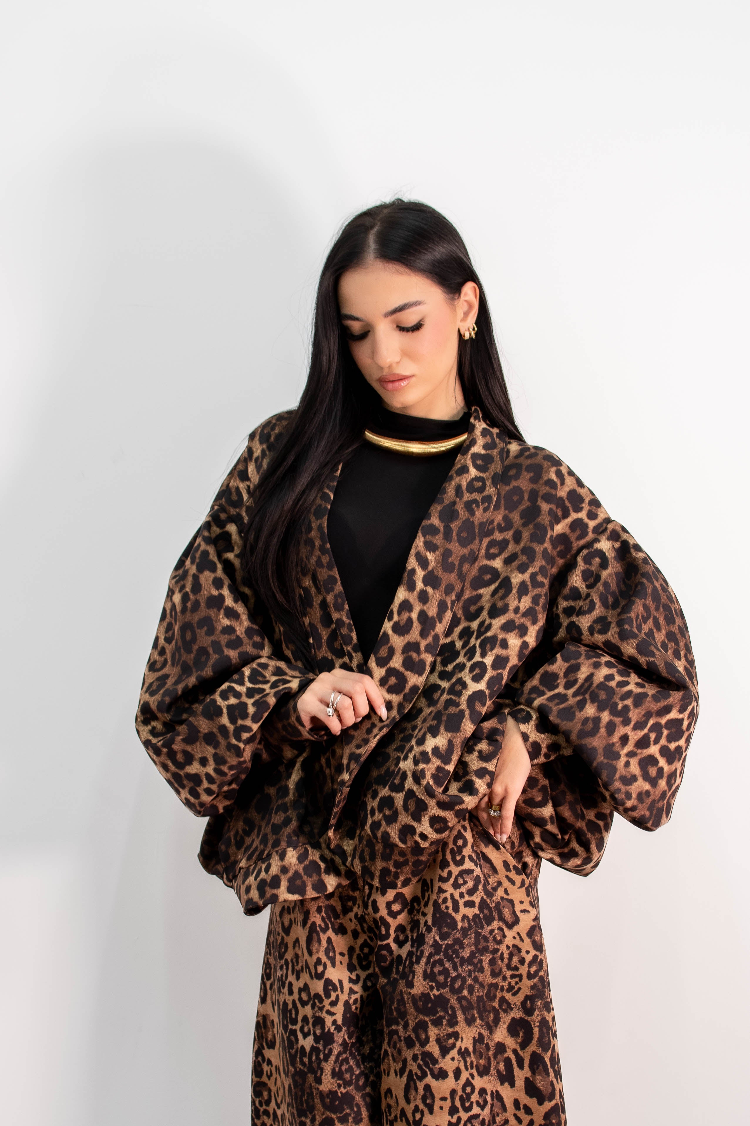 Giacca Over Animalier