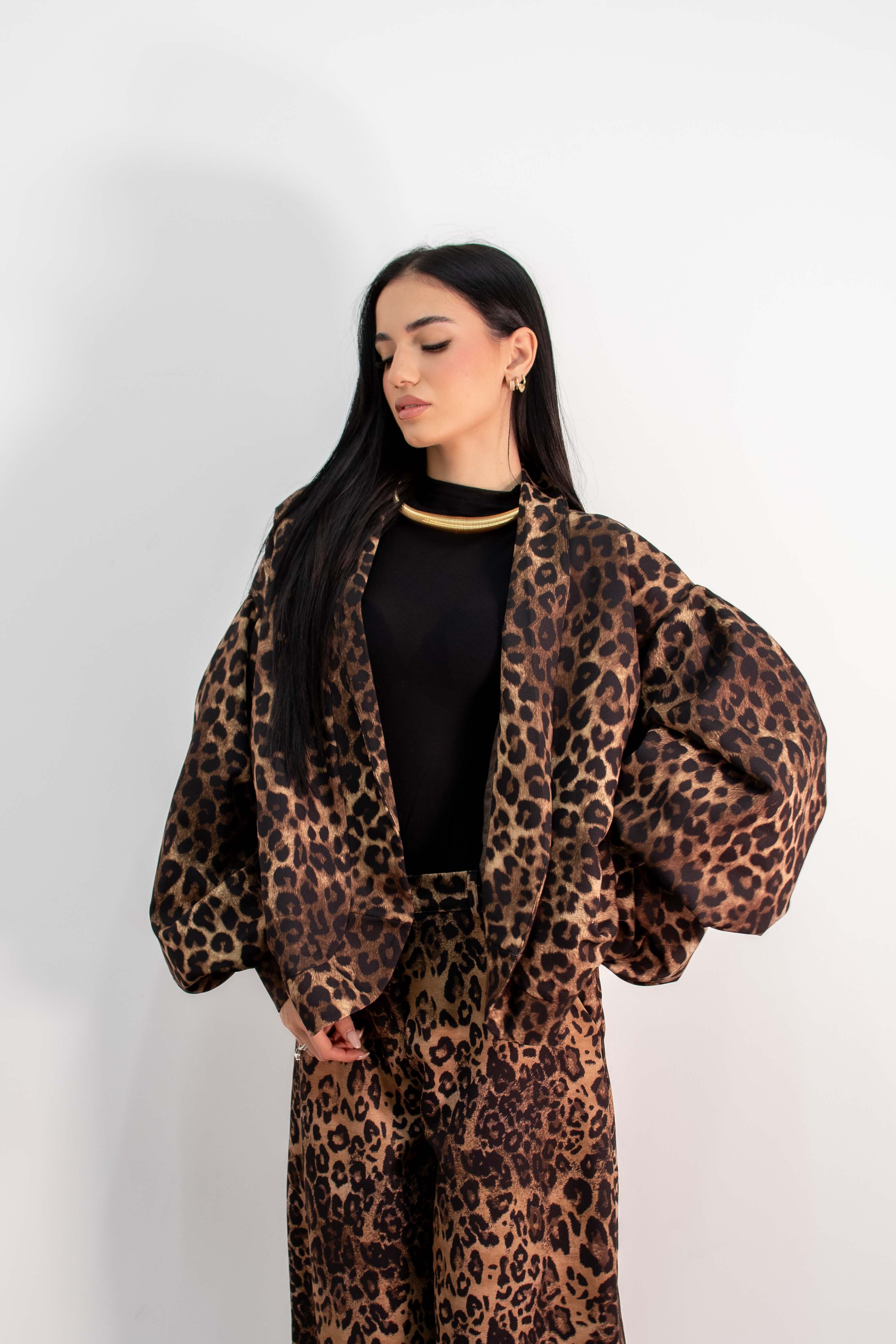 Giacca Over Animalier